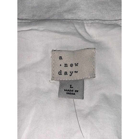 A New Day Womens White Sleeveless Button-Front Dress With Pockets Size Small - Picture 9 of 11